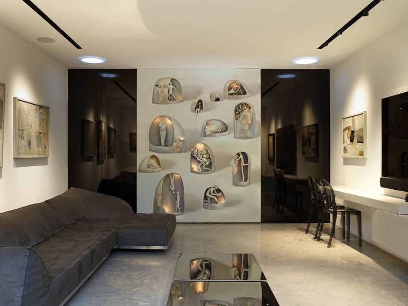 glebe place living room polished concrete floor